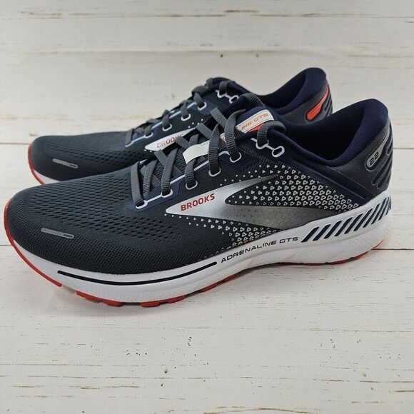 Brooks Other - Brooks Adrenaline GTS 22 Mens 10.5 D Shoes Gray Navy Running Walking 1103661D435